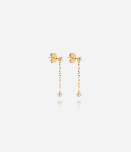 Boucles d'oreilles Thaumas (Acier doré)