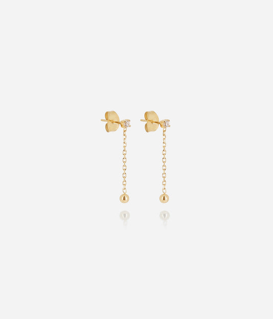 Boucles d'oreilles Thaumas (Acier doré)