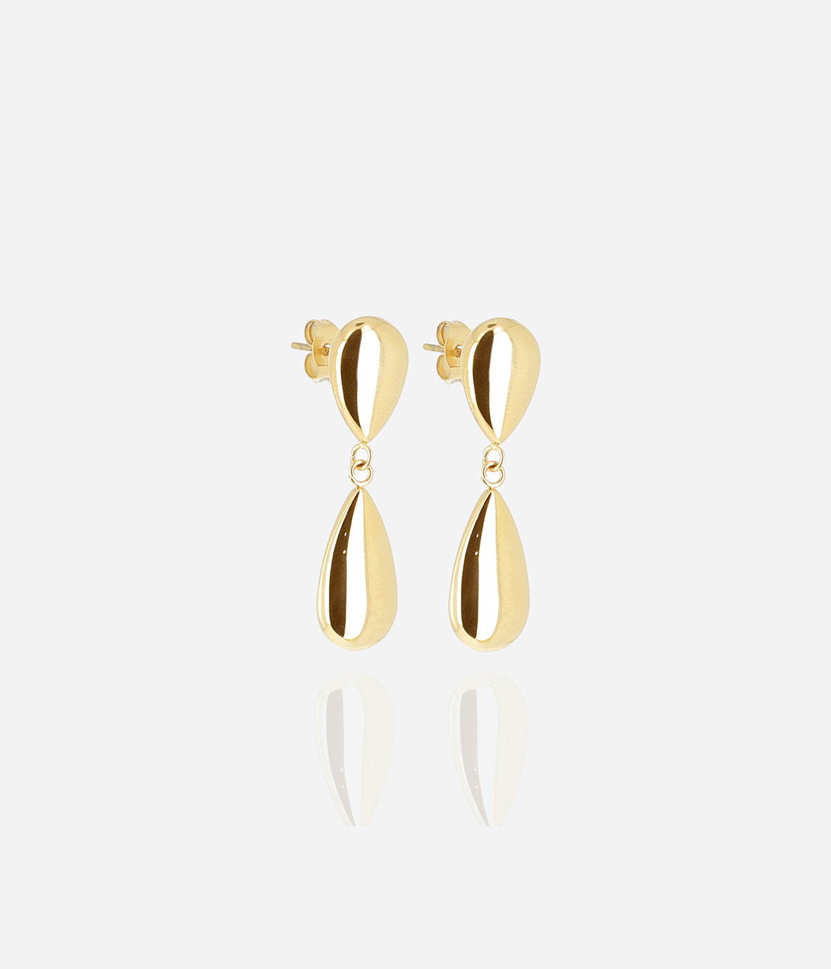 Boucles d'oreilles Gota (Acier doré)