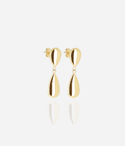 Boucles d'oreilles Gota (Acier doré)