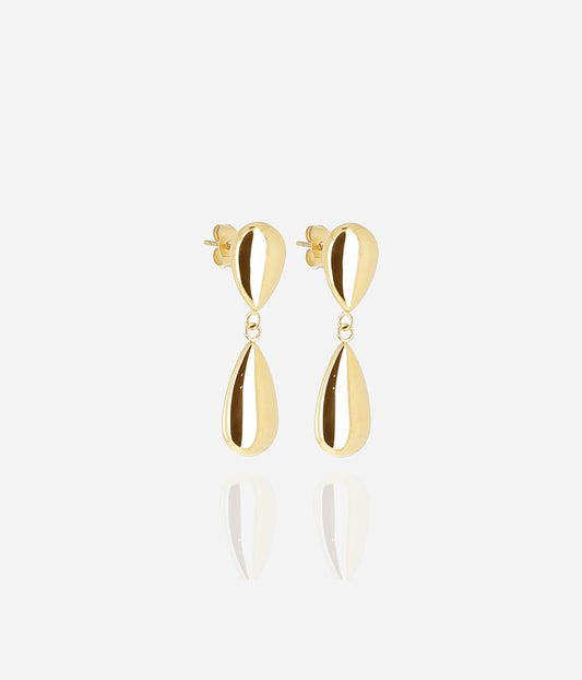 Boucles d'oreilles Gota (Acier doré)
