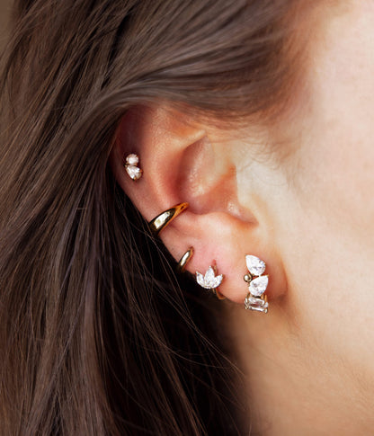 Boucles d'oreilles Cosia (Acier doré)