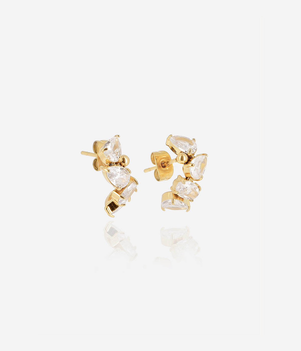 Boucles d'oreilles Cosia (Acier doré)