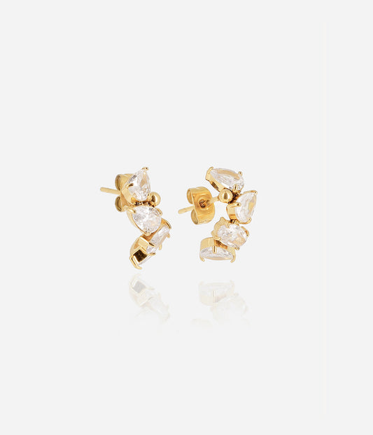 Boucles d'oreilles Cosia (Acier doré)