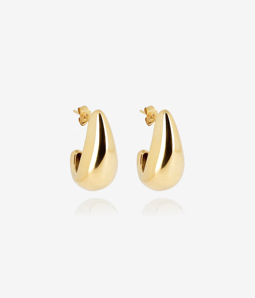 Boucles d'oreilles Agua (Acier doré)