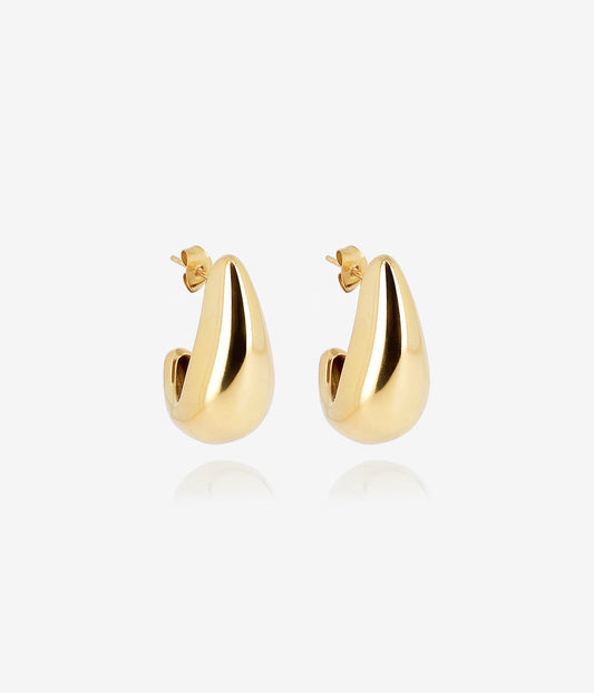 Boucles d'oreilles Agua (Acier doré)