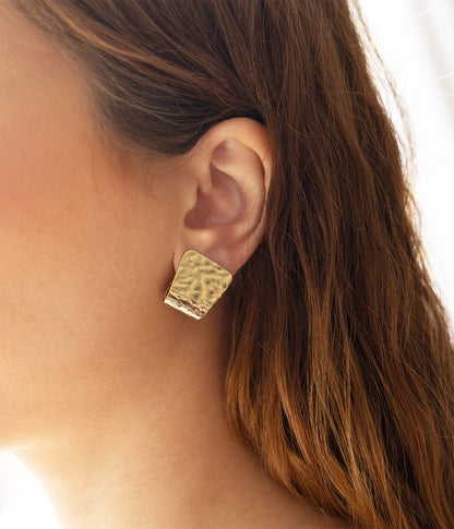 Boucles d'oreilles Andeos (Acier doré)