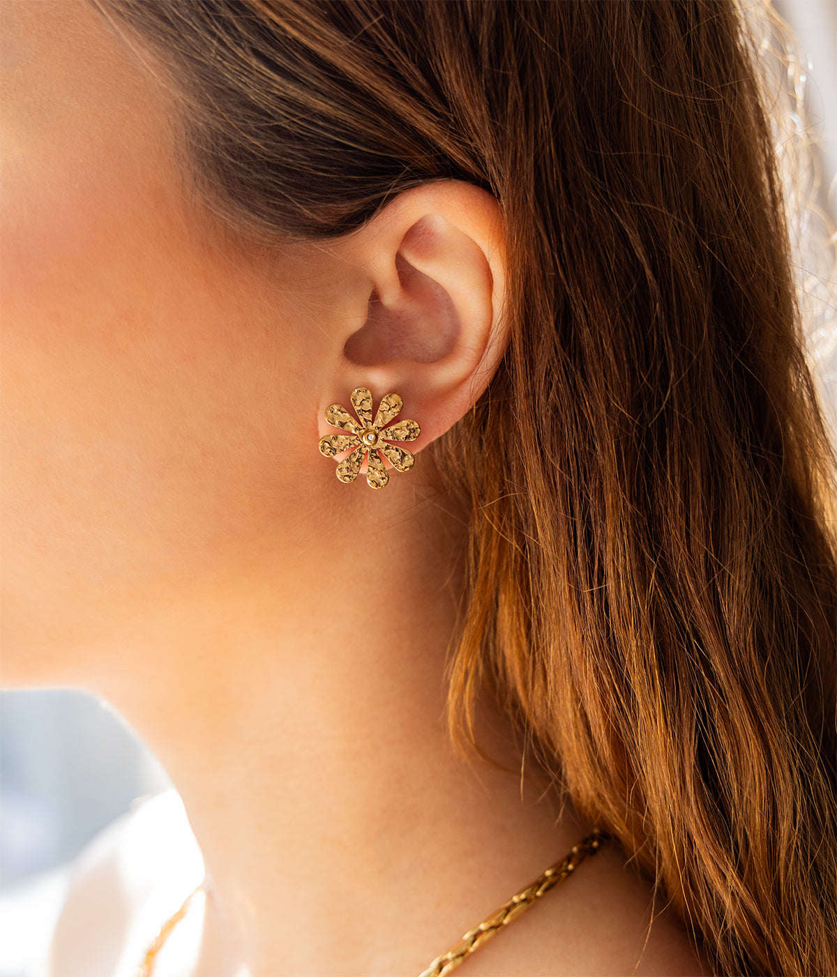 Boucles d'oreilles Ritsa (Acier doré)
