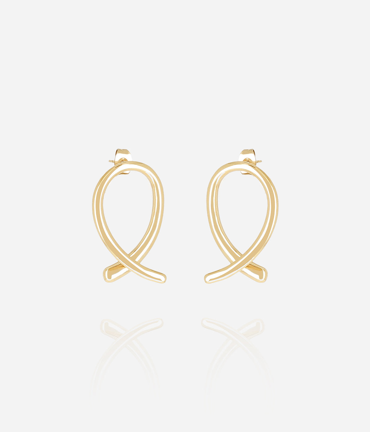 Boucles d'oreilles Coquette (Acier doré)