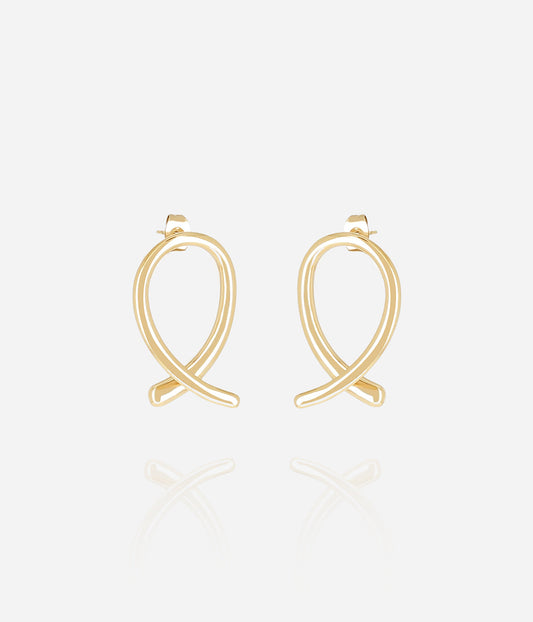 Boucles d'oreilles Coquette (Acier doré)