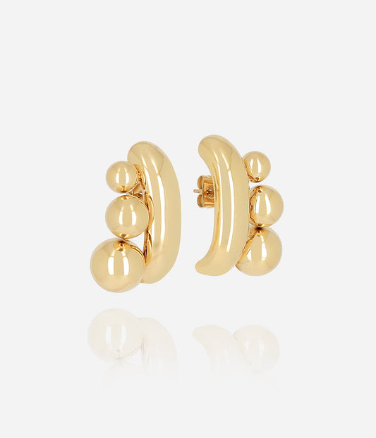 Boucles d'oreilles Veta (Acier doré)