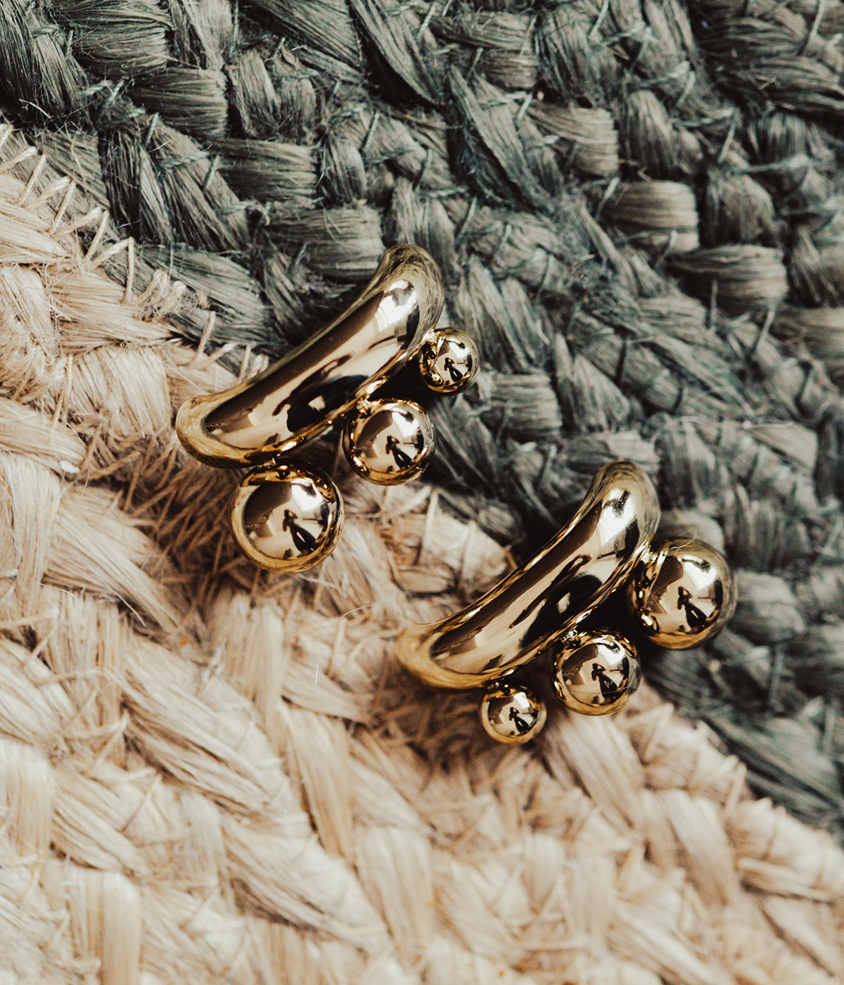 Boucles d'oreilles Veta (Acier doré)