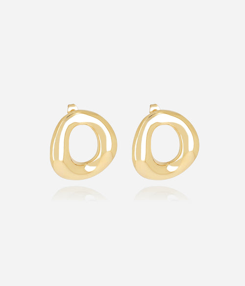Boucles d'oreilles Cesira (Acier doré)