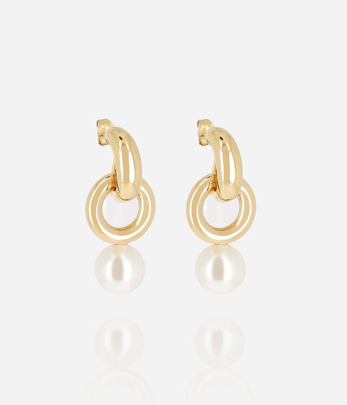 Boucles d'oreilles Laia (Acier doré)