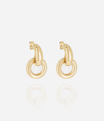 Boucles d'oreilles Dina (Acier doré)