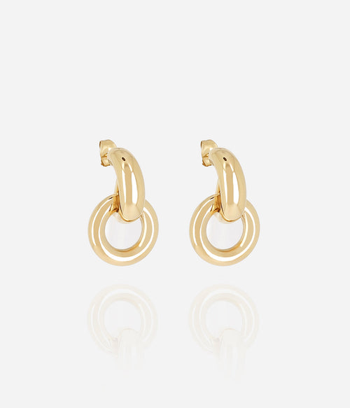 Boucles d'oreilles Dina (Acier doré)