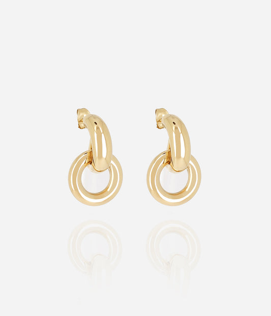 Boucles d'oreilles Dina (Acier doré)