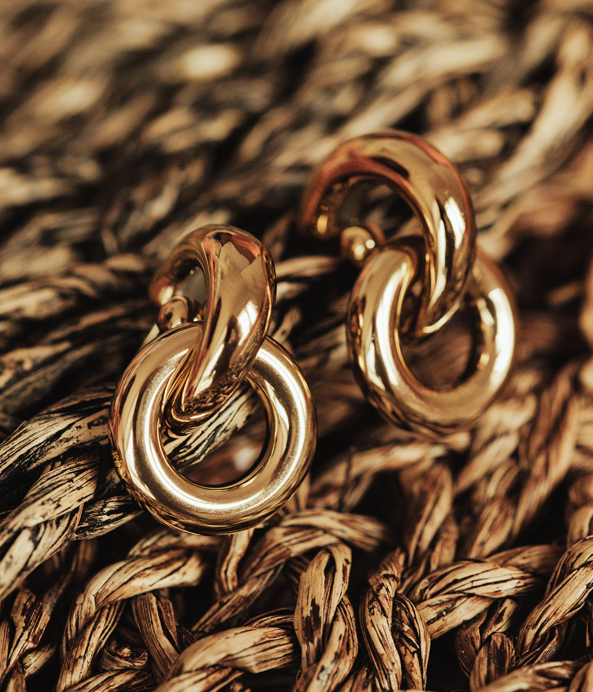 Boucles d'oreilles Dina (Acier doré)