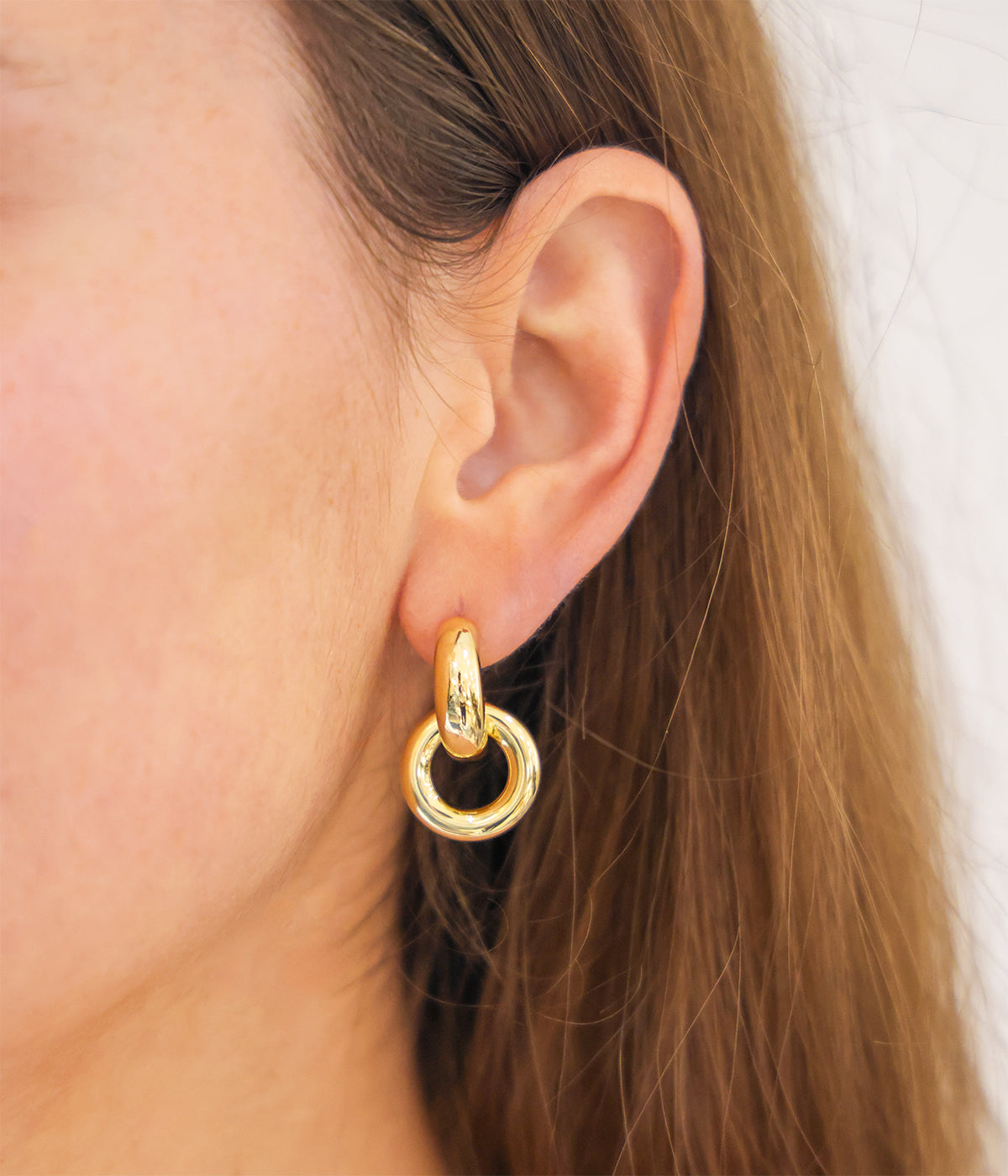 Boucles d'oreilles Dina (Acier doré)