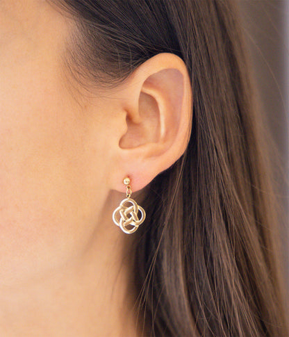 Boucles d'oreilles Infini (Acier doré)