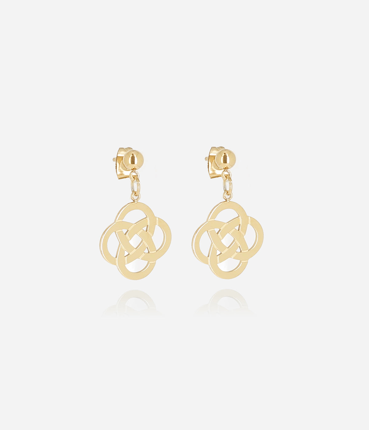 Boucles d'oreilles Infini (Acier doré)