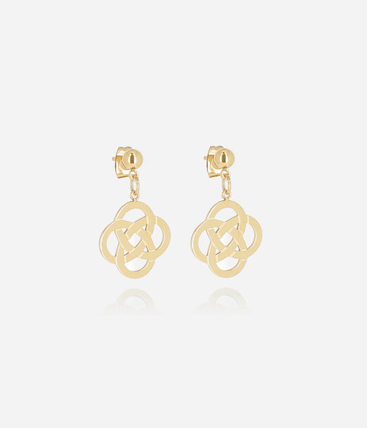 Boucles d'oreilles Infini (Acier doré)