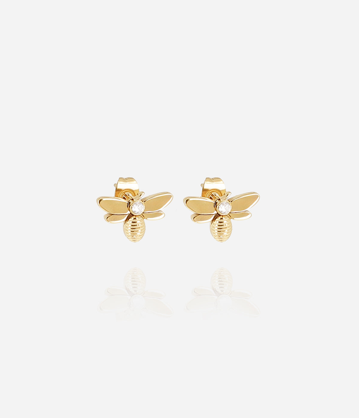 Boucles d'oreilles Abeja (Acier doré)