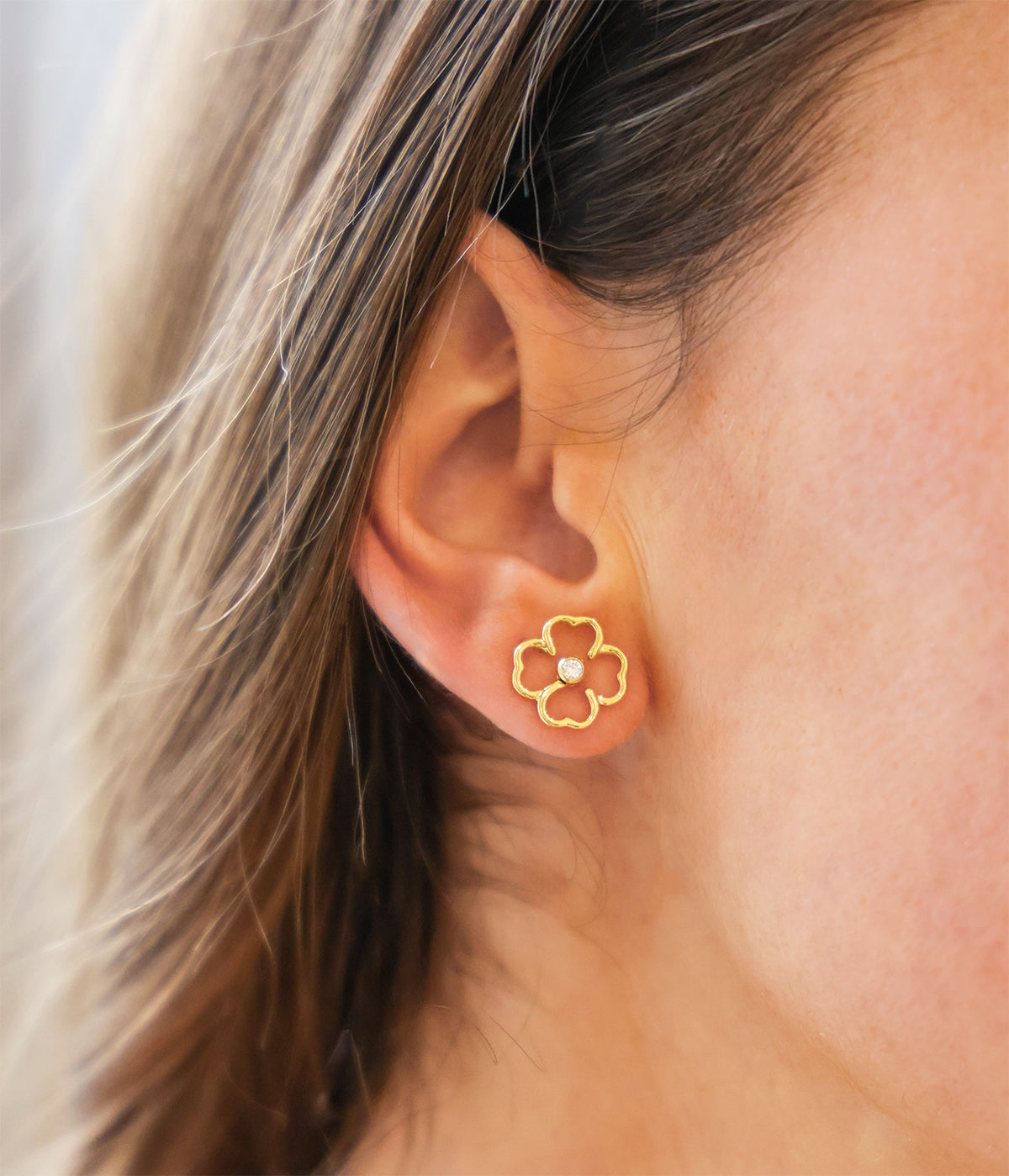 Boucles d'oreilles Adone (Acier doré)