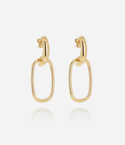 Boucles d'oreilles Miro (Acier doré)