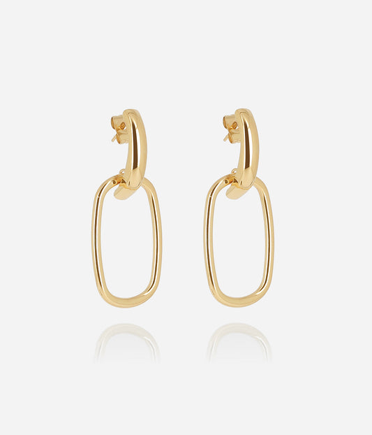 Boucles d'oreilles Miro (Acier doré)