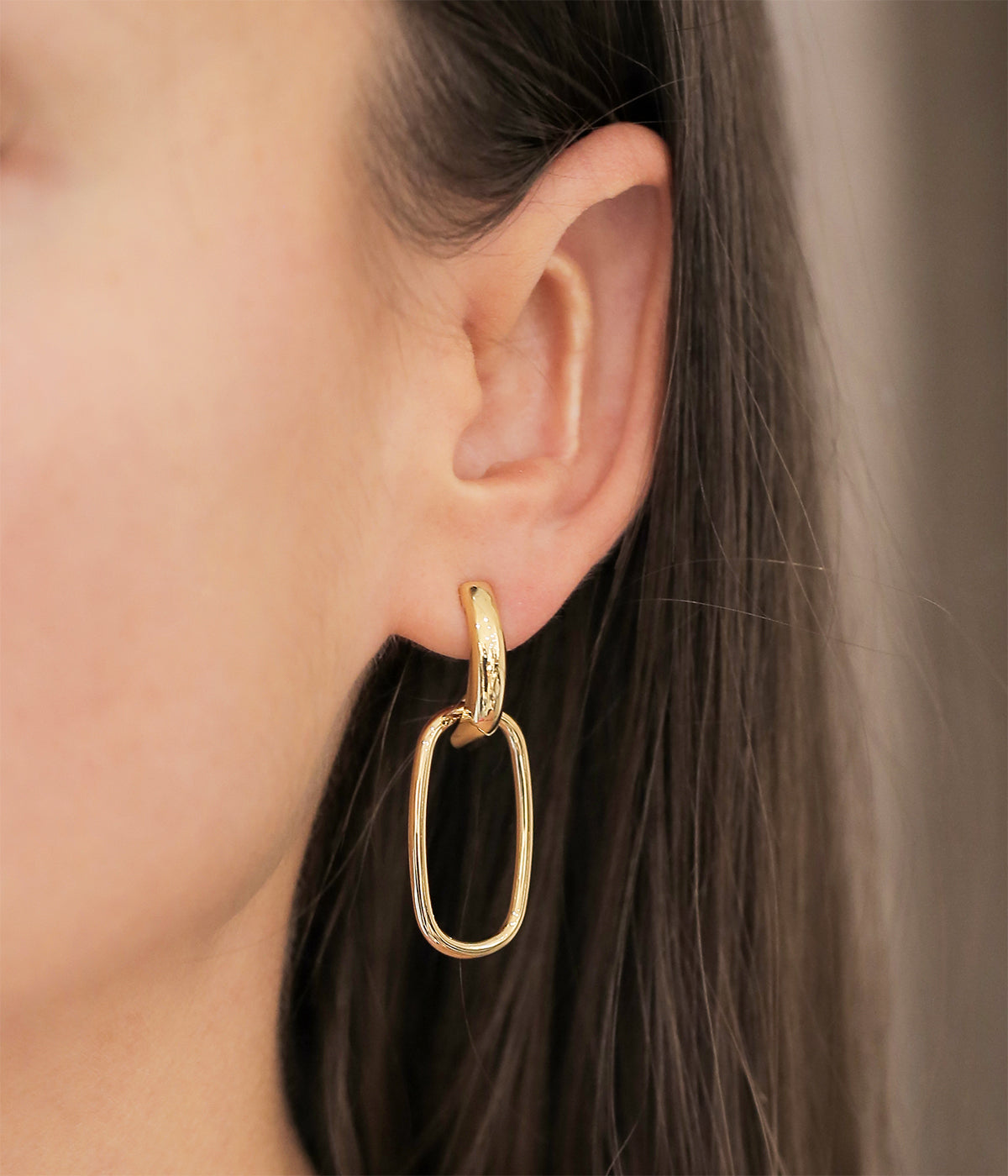 Boucles d'oreilles Miro (Acier doré)