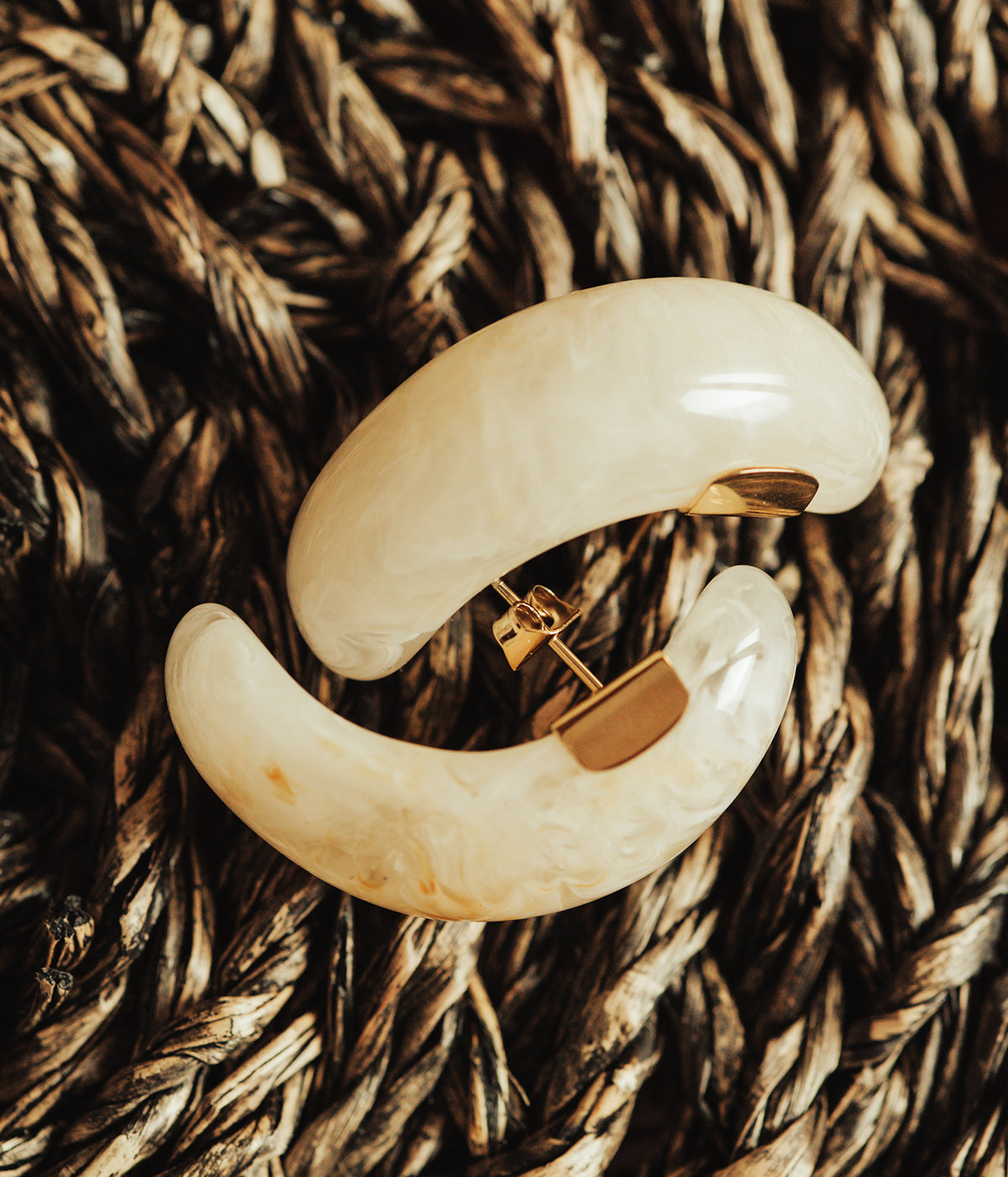 Boucles d'oreilles Nae (Acier doré)