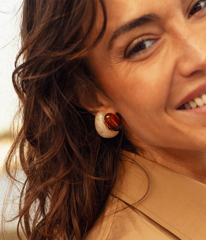Boucles d'oreilles Nae (Acier doré)