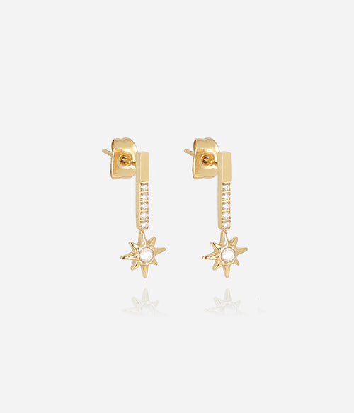 Boucles d'oreilles Dispara (Acier doré)