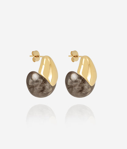 Boucles d'oreilles Merylie (Acier doré)