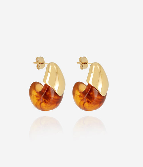 Boucles d'oreilles Merylie (Acier doré)