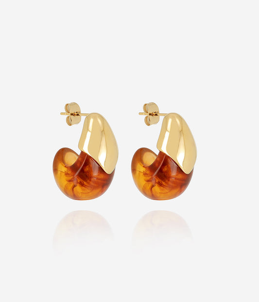 Boucles d'oreilles Merylie (Acier doré)