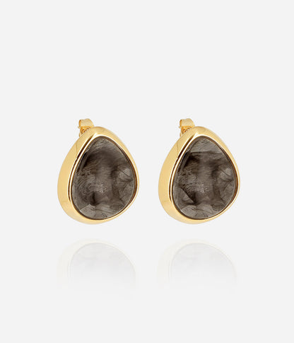 Boucles d'oreilles Fernande (Acier doré)