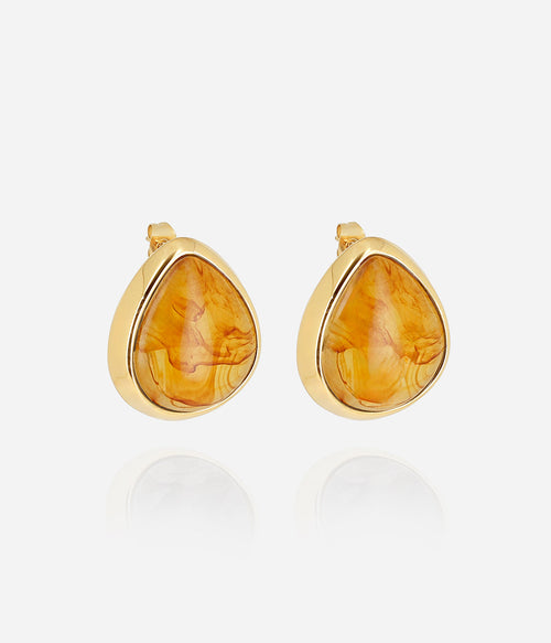 Boucles d'oreilles Fernande (Acier doré)