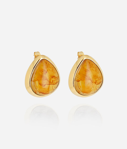 Boucles d'oreilles Fernande (Acier doré)