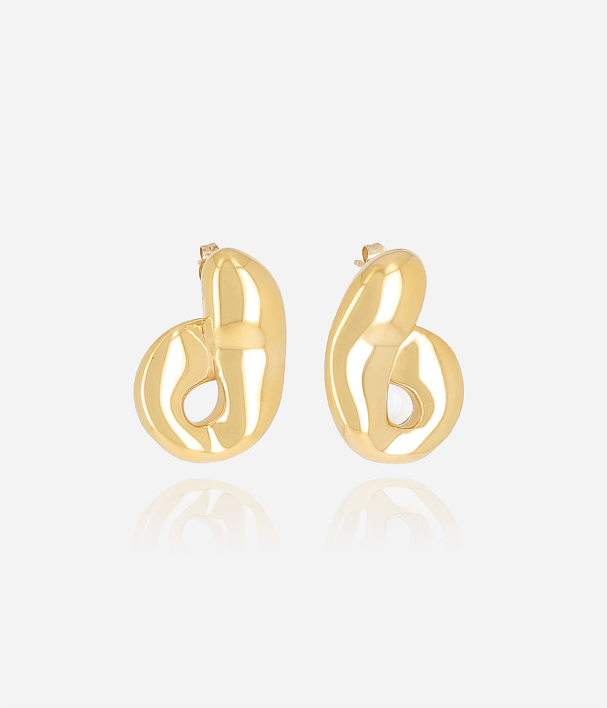 Boucles d'oreilles Palmita (Acier doré)