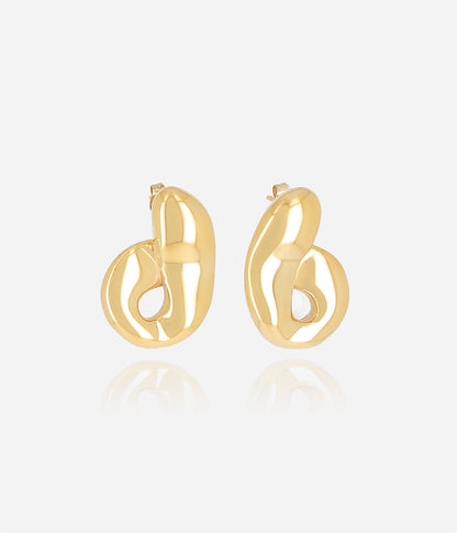 Boucles d'oreilles Palmita (Acier doré)
