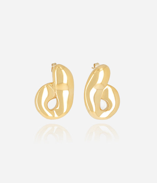 Boucles d'oreilles Palmita (Acier doré)
