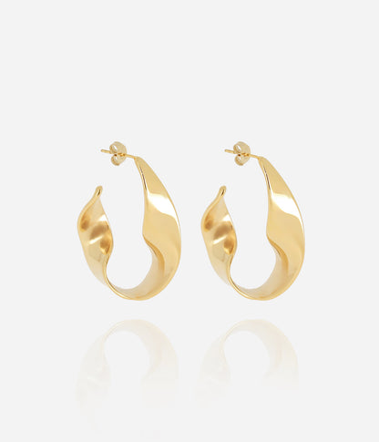Boucles d'oreilles Pinelopi (Acier doré)