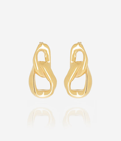 Boucles d'oreilles Emon (Acier doré)