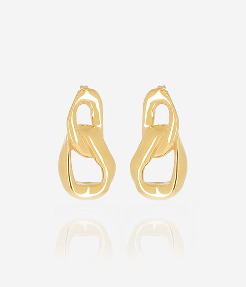Boucles d'oreilles Emon (Acier doré)