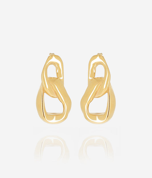Boucles d'oreilles Emon (Acier doré)