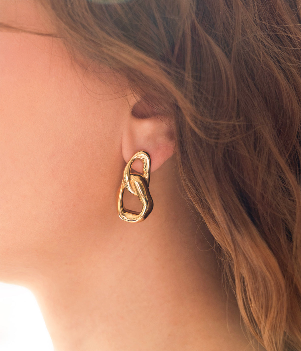 Boucles d'oreilles Emon (Acier doré)