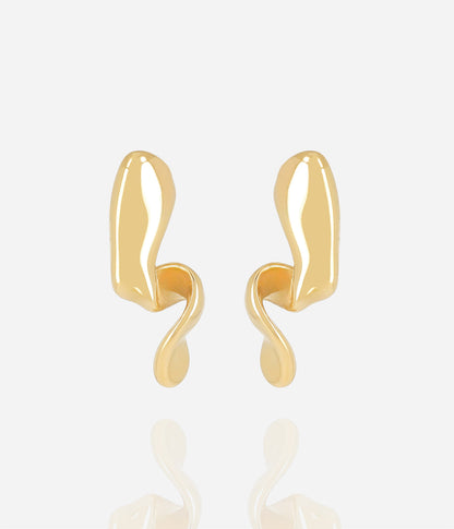 Boucles d'oreilles Esope (Acier doré)