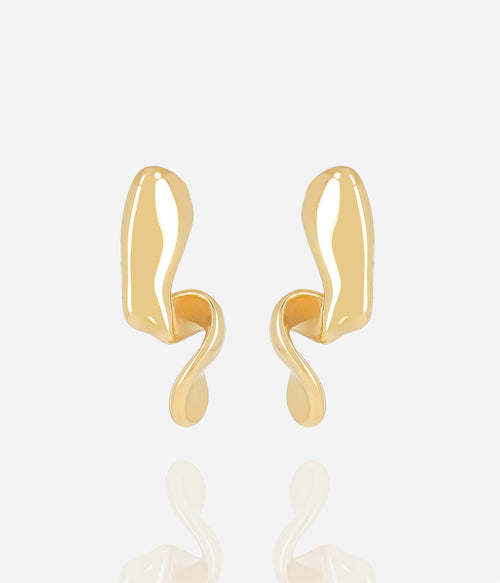 Boucles d'oreilles Esope (Acier doré)